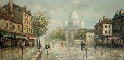 marie kroyer Montmartre sous la pluie oil painting artist